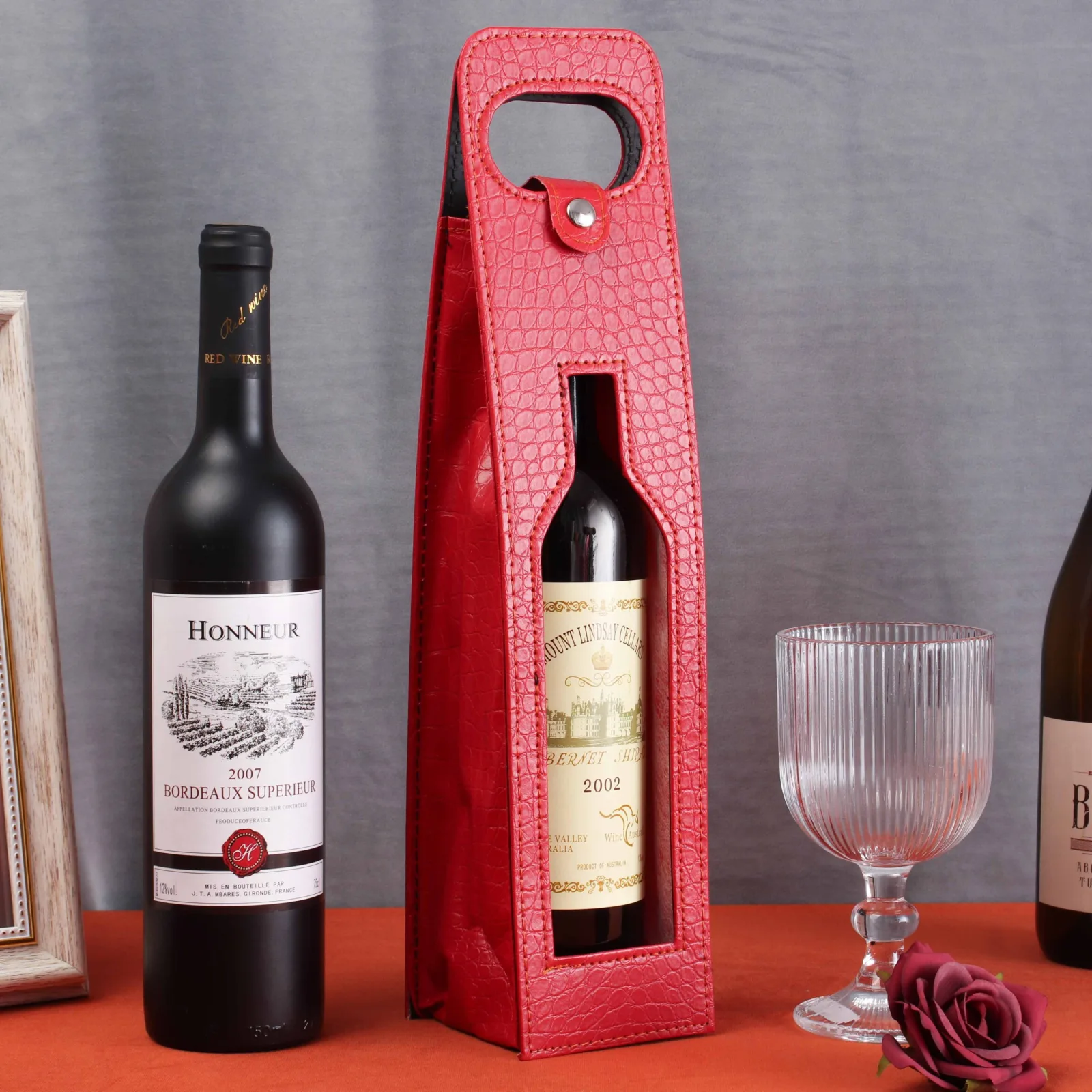 Leather Wine Gift Bag 2